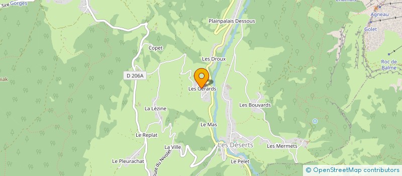 localisation de l'entreprise MONSIEUR GABRIEL REGAIRAZ à LES DESERTS