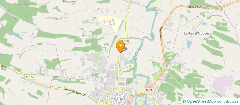 localisation de l'entreprise MONSIEUR GABRIEL RENARD  MIRANDE