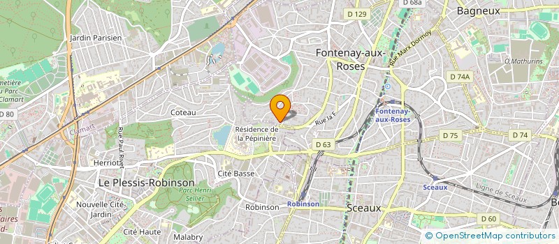 localisation de l'entreprise MONSIEUR GABRIEL ROBIN à FONTENAY-AUX-ROSES