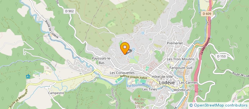 localisation de l'entreprise MONSIEUR GABRIEL ROMERO PEREZ  LODEVE