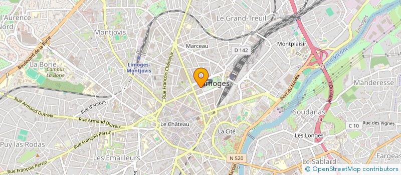 localisation de l'entreprise MONSIEUR GABRIEL TEYTAUD à LIMOGES