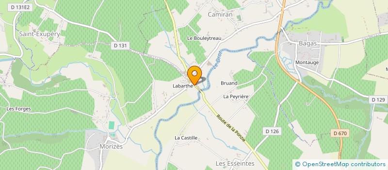 localisation de l'entreprise MONSIEUR GABRIEL THEBAULT  CAMIRAN