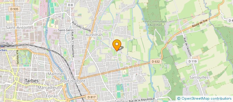 localisation de l'entreprise MONSIEUR GABRIEL TOURBIER  AUREILHAN