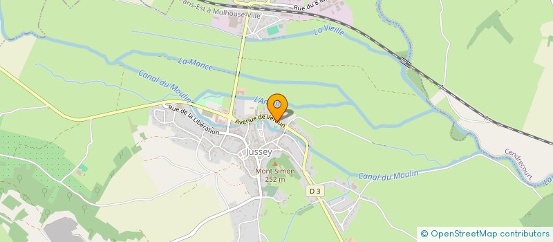 localisation de l'entreprise MONSIEUR GABRIEL VERNIER à JUSSEY