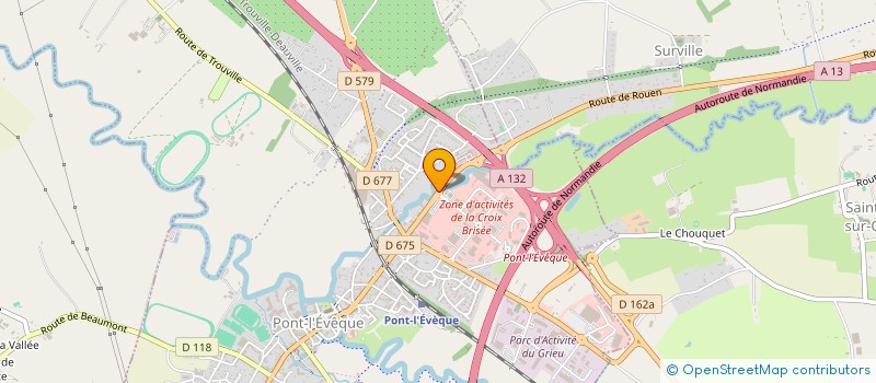 localisation de l'entreprise MONSIEUR GABRIELO KPADENOU  PONT L'EVEQUE