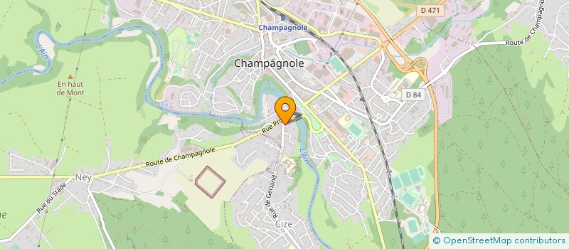 localisation de l'entreprise MONSIEUR GABRILE ROUSSEAUX  CHAMPAGNOLE