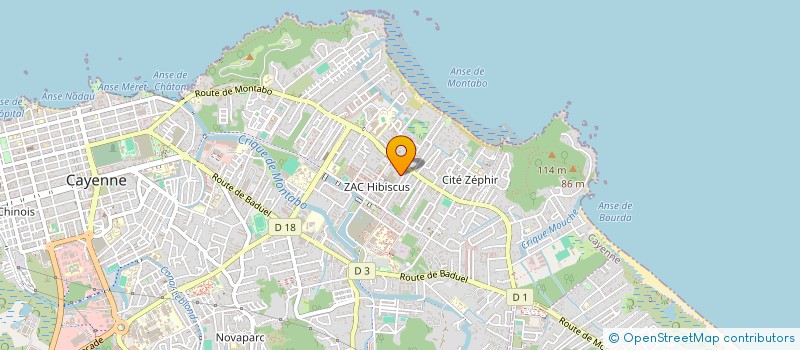 localisation de l'entreprise MONSIEUR GAEL EDWIGE  CAYENNE