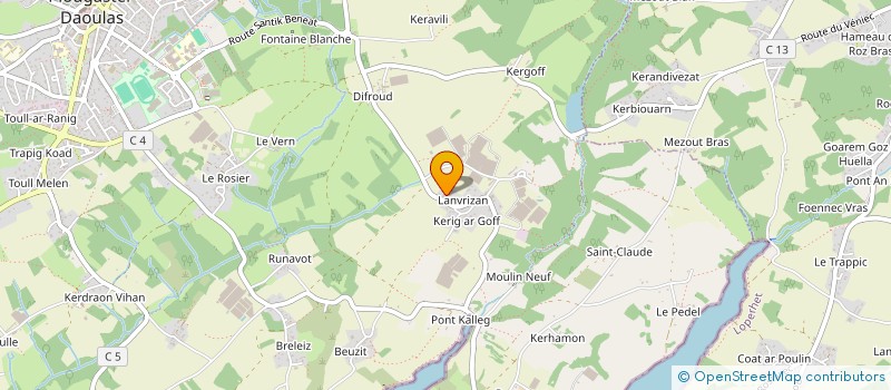 localisation de l'entreprise MONSIEUR GAEL GUEGAN  PLOUGASTEL-DAOULAS