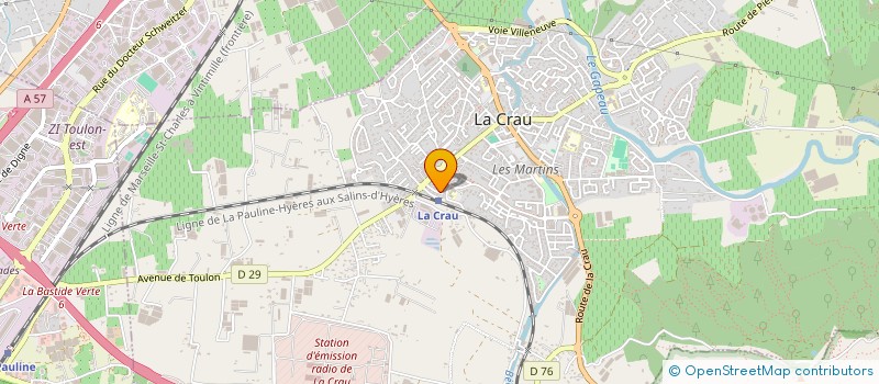 localisation de l'entreprise MONSIEUR GAEL JULLIEN-PALETIER  LA CRAU