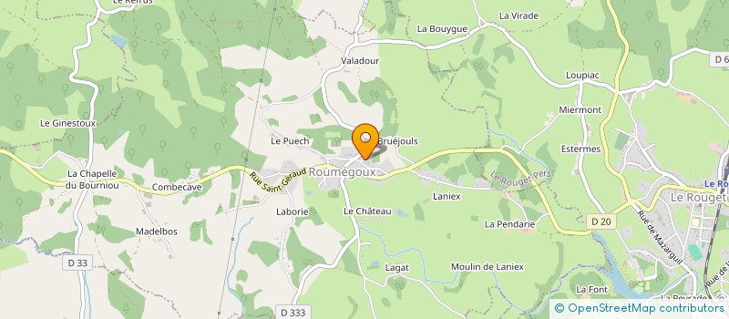 localisation de l'entreprise MONSIEUR GAEL LEBRAY à ROUMEGOUX