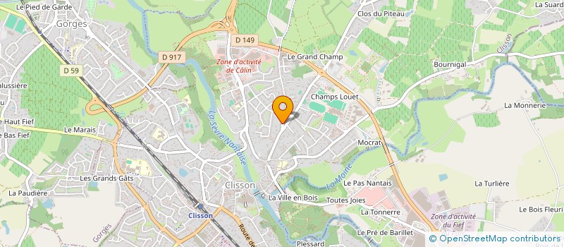 localisation de l'entreprise MONSIEUR GAEL MAINGUY  CLISSON