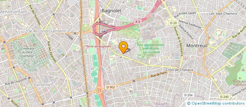 localisation de l'entreprise MONSIEUR GAEL NORDEN à BAGNOLET