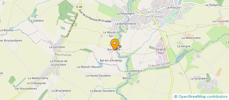 localisation de l'entreprise MONSIEUR GAEL OUVRARD à LES HERBIERS