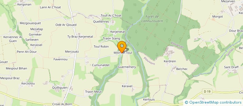 localisation de l'entreprise MONSIEUR GAEL PRIGENT  PLOUVORN