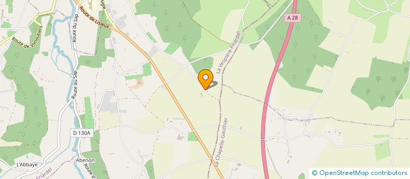 localisation de l'entreprise MONSIEUR GAETAN AUMONT  LA VESPIERE-FRIARDEL