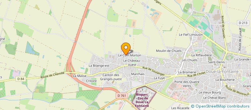 localisation de l'entreprise MONSIEUR GAETAN BAHIN à DOUE-EN-ANJOU