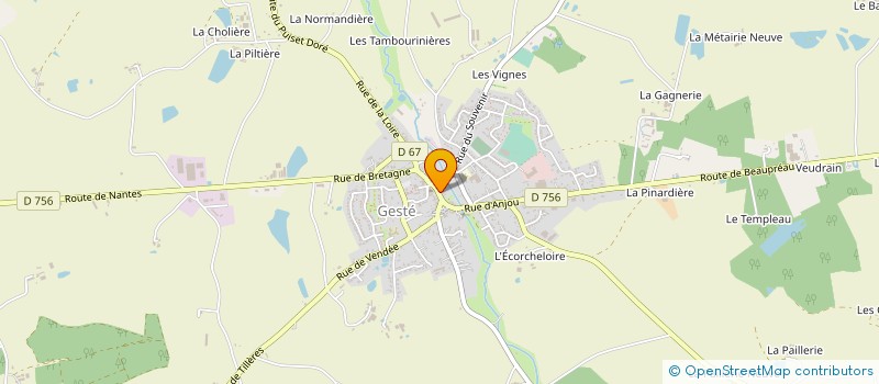 localisation de l'entreprise MONSIEUR GAETAN BIRON à MONTREVAULT-SUR-EVRE