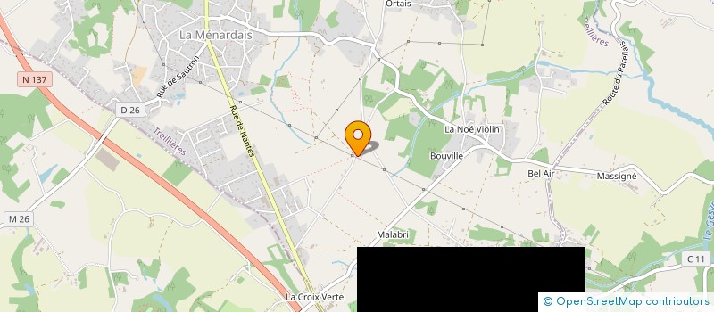 localisation de l'entreprise MONSIEUR GAETAN BOISDRON à TREILLIERES