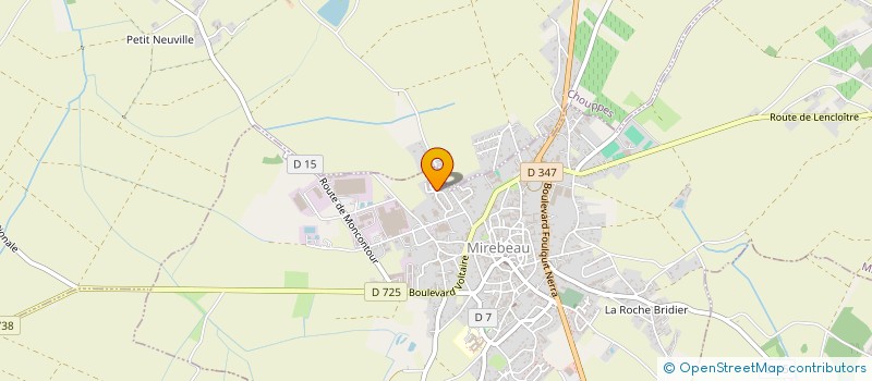 localisation de l'entreprise MONSIEUR GAETAN BONNEAU  MIREBEAU