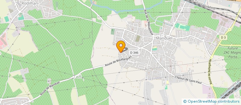 localisation de l'entreprise MONSIEUR GAETAN BOUTET  MANDUEL