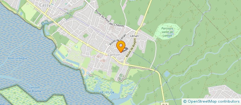 localisation de l'entreprise MONSIEUR GAETAN BRIDOUX  LANTON