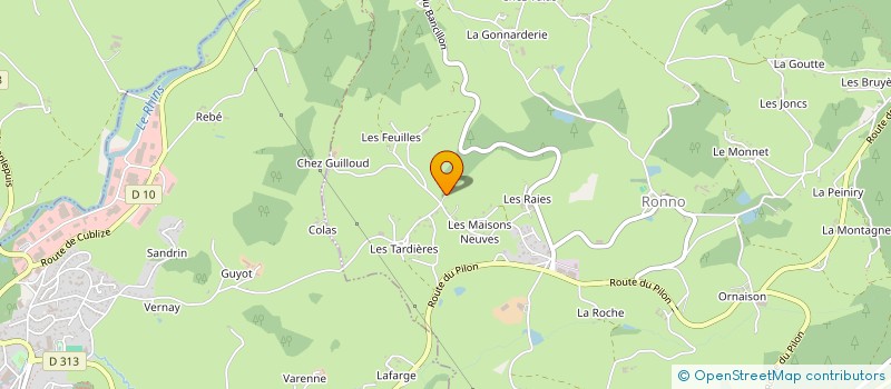 localisation de l'entreprise MONSIEUR GAETAN BRUN à SAINT-JEAN-LA-BUSSIERE