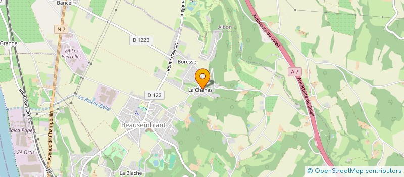 localisation de l'entreprise MONSIEUR GAETAN BRUNET  BEAUSEMBLANT