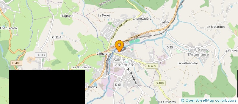 localisation de l'entreprise MONSIEUR GAETAN CALVOSA  SAINTE-FOY-L'ARGENTIERE