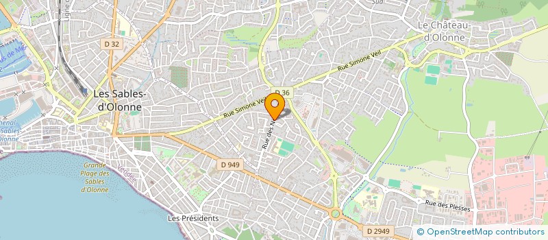 localisation de l'entreprise MONSIEUR GAETAN CHAUVIN à LES SABLES D'OLONNE