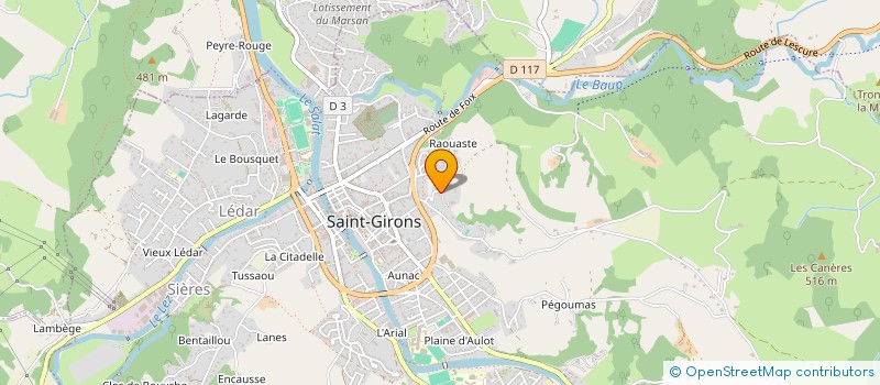 localisation de l'entreprise MONSIEUR GAETAN CLARY à SAINT-GIRONS