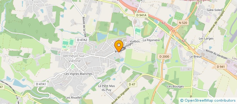 localisation de l'entreprise MONSIEUR GAETAN COLLE à VERNEUIL-SUR-VIENNE