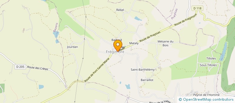 localisation de l'entreprise MONSIEUR GAETAN COSME  FREGIMONT