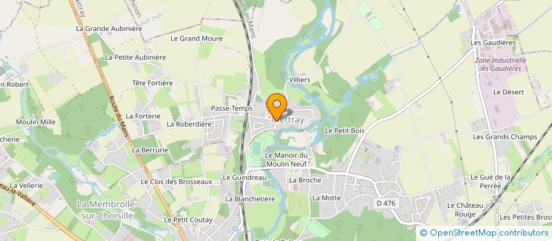 localisation de l'entreprise MONSIEUR GAETAN DELAUNAY  METTRAY