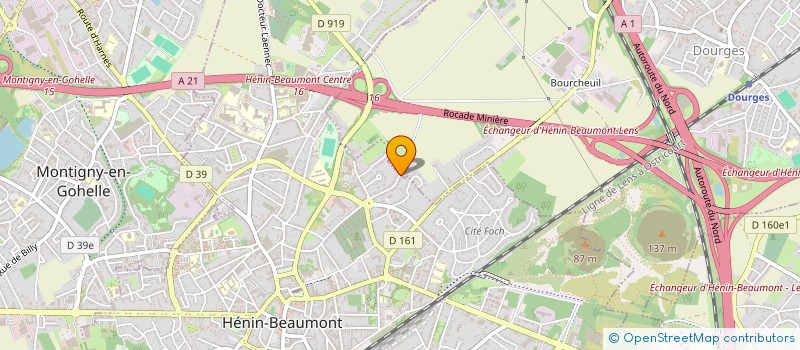 localisation de l'entreprise MONSIEUR GAETAN DELPORTE à HENIN-BEAUMONT