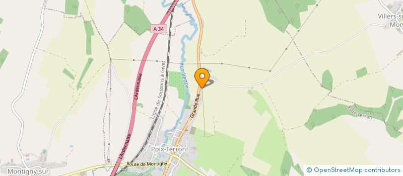 localisation de l'entreprise MONSIEUR GAETAN DERRIERE  POIX-TERRON