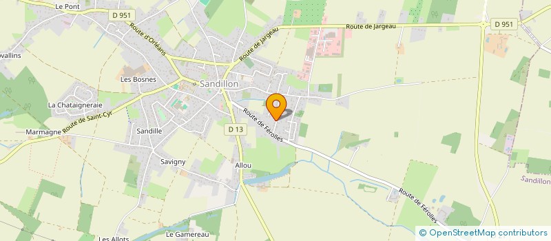 localisation de l'entreprise MONSIEUR GAETAN DUVERGER à SANDILLON