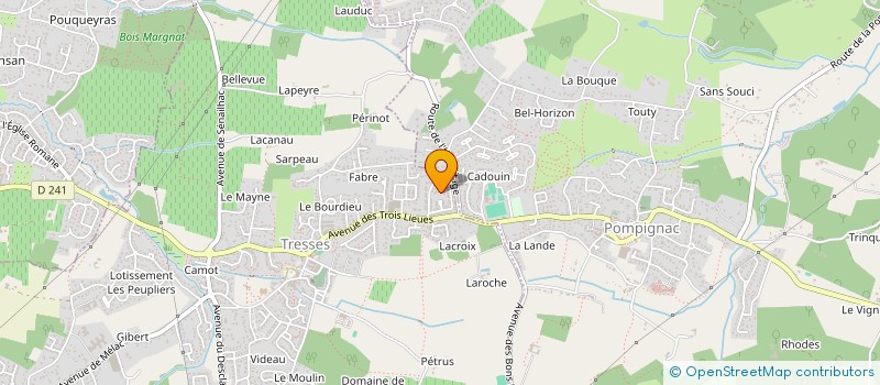 localisation de l'entreprise MONSIEUR GAETAN ESCABASSE  TRESSES