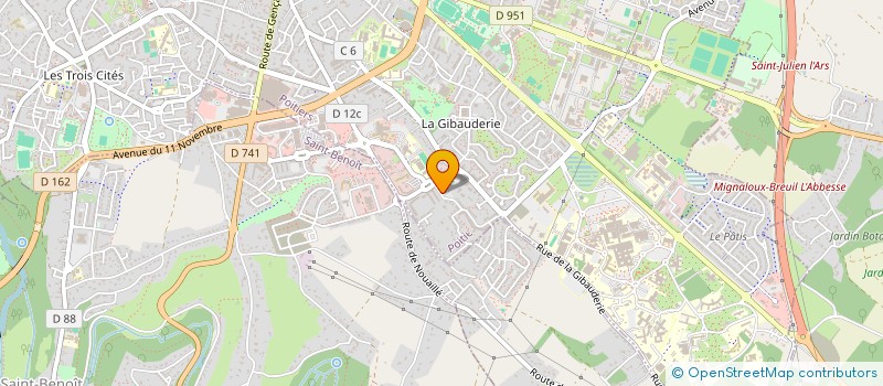 localisation de l'entreprise MONSIEUR GAETAN FREJOUX à POITIERS