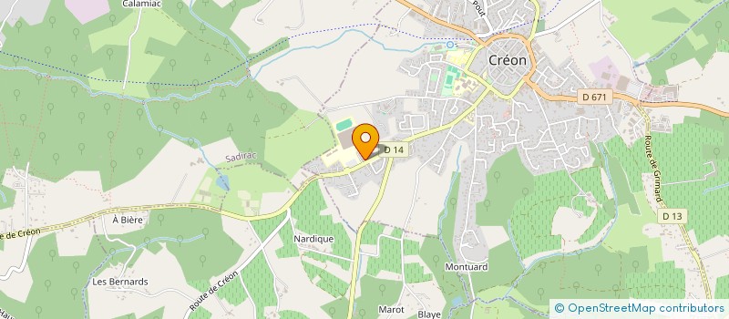 localisation de l'entreprise MONSIEUR GAETAN FURLAN  CREON