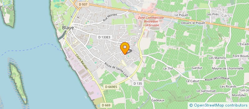 localisation de l'entreprise MONSIEUR GAETAN GABARD à BLAYE