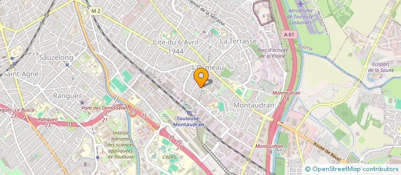 localisation de l'entreprise MONSIEUR GAETAN GBIEGBA N'DAMOKOYEN à TOULOUSE