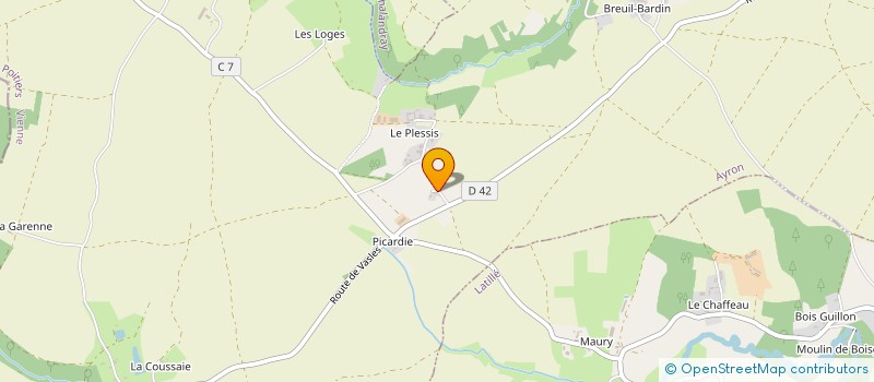 localisation de l'entreprise MONSIEUR GAETAN GERBIER  AYRON