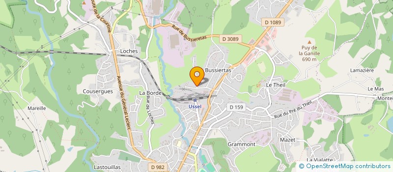 localisation de l'entreprise MONSIEUR GAETAN GIANNONE  USSEL