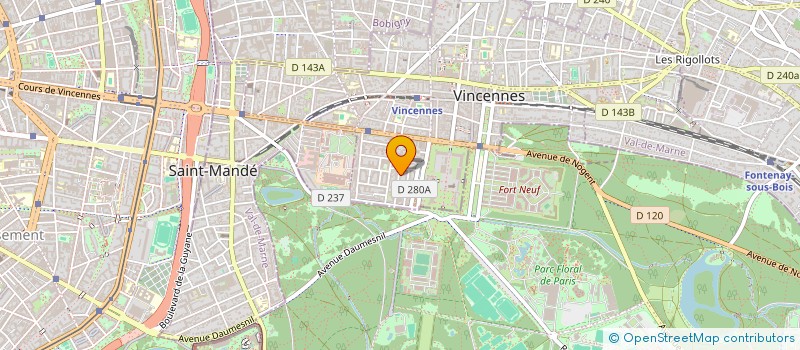 localisation de l'entreprise MONSIEUR GAETAN JACOT  VINCENNES