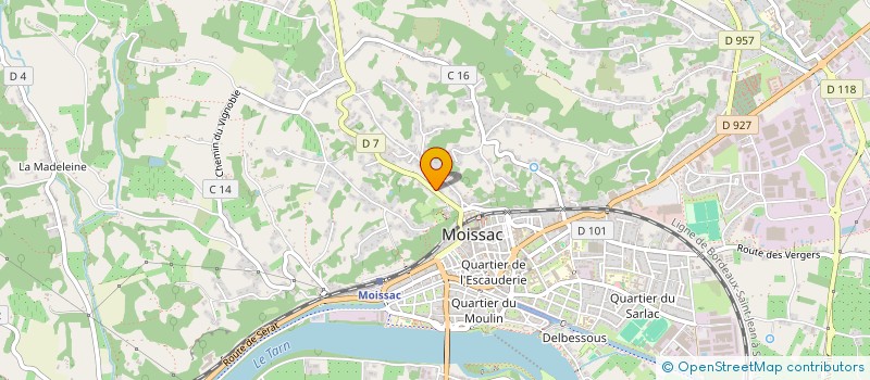 localisation de l'entreprise MONSIEUR GAETAN LACHAUD  MOISSAC