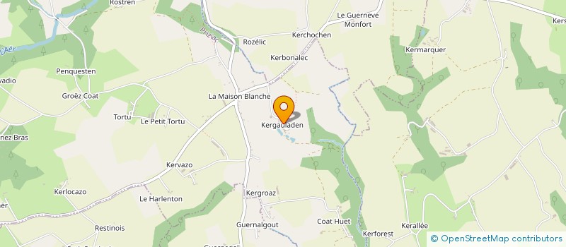 localisation de l'entreprise MONSIEUR GAETAN LE CORRE à PRIZIAC