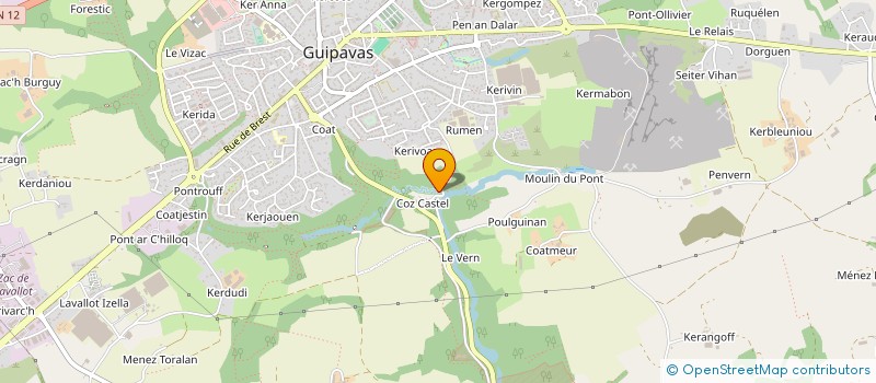 localisation de l'entreprise MONSIEUR GAETAN LE ROUX  GUIPAVAS