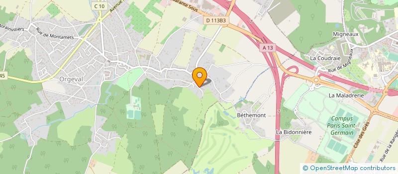 localisation de l'entreprise MONSIEUR GAETAN LIMOUSIN à ORGEVAL