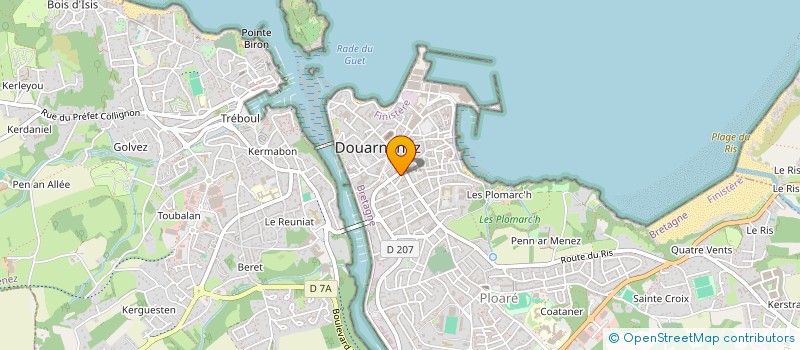 localisation de l'entreprise MONSIEUR GAETAN LOC'H à DOUARNENEZ