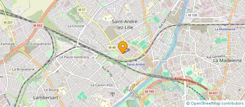 localisation de l'entreprise MONSIEUR GAETAN LORIANT à SAINT-ANDRE-LEZ-LILLE